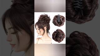 Claw Clip Messy Bun synthetic chignon Wigs Curly wave donuts Tousled Updo Hairpieces women Add hair [upl. by Mcleroy]