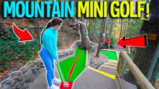 Playing Mini Golf on the Side of a Mountain Insane ONE OF A KIND Course [upl. by Shaffer860]