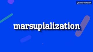 MARSUPIALIZATION  HOW TO PRONOUNCE IT [upl. by Naud]