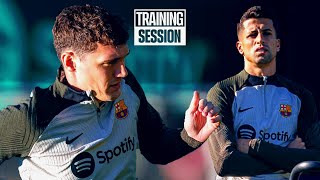 CANCELO amp CHRISTENSEN BACK AT TRAINING  FC Barcelona training 🔵🔴 [upl. by Hilton]