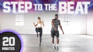 20 Minute Step to The Beat HIIT Workout NO EQUIPMENT [upl. by Barnaby]