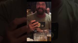 Gerard Butler  AMAZING Gerrys POWERFUL SCOTTISH accent while reciting poem at party [upl. by Marty]