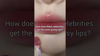 How do these Celebrities Get the most GLOSSY lips shortstrending [upl. by Inad916]