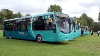 Arriva The Shires launches Sapphire 321 in St Albans 29082014 [upl. by Goulden]