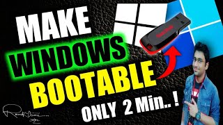 How to make a Bootable USB Drive of Windows 1011 in Easiest way Hindi [upl. by Lammaj46]