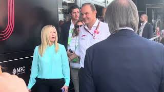 Formula 1 Monza 2023 La Premier Meloni e una parata di vip [upl. by Coppins]