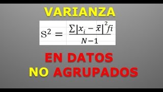 Varianza para datos NO agrupados [upl. by Eelyam]