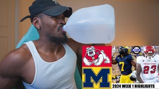 9 Michigan vs Fresno State  Full Game Highlights REACTION [upl. by Annay]