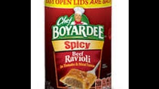 Chef Boyardee Spicy Beef Ravioli [upl. by Nesiaj]