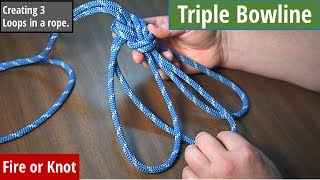 Knot Instruction  Triple Bowline [upl. by Refenej361]