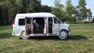 Chevy Hightop Van on 30s Swangin Doors 1st in The World [upl. by Eineg3]