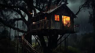 🌲 Enchanted Forest Ambience 🌙 Relaxing Rain Wind Chimes amp Gentle Night Sounds  10 Hours [upl. by Henke]