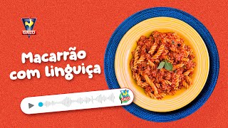 Receita de Macarrão com Linguiça rápido fácil e delicioso [upl. by Rivard193]