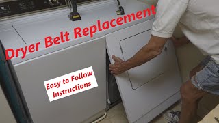 How to Replace a Dryer Belt  Maytag  Whirlpool  Kenmore [upl. by Hwu802]