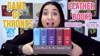 Game of Thrones Leather Boxed Set Unboxing and Review  GeekGlitz [upl. by Neelhtac]