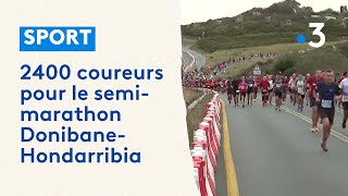 2400 coureurs sur la corniche basque pour le semimarathon DonibaneHondarribia [upl. by Adni920]