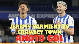 JEREMY SARMIENTO VS CRAWLEY TOWN  ANOTO GOL [upl. by Albie469]