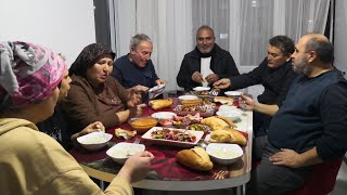 Komşumuzun evinde inşaat  Hatice ablagille akşam yemeği [upl. by Carol]