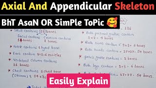 Components Of Human Skeleton  Axial And Appendicular Skeleton  Class 10 Biology [upl. by Suchta731]