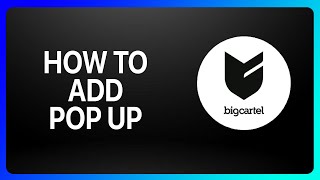 How To Add Pop Up On Big Cartel Tutorial [upl. by Damon]