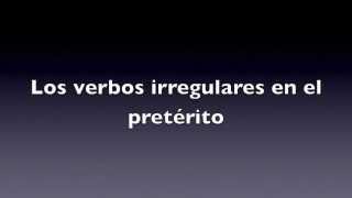 Canción de los verbos irregulares en el pretérito [upl. by Hanahs755]