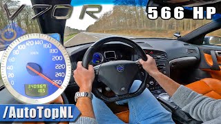 566HP VOLVO V70R on AUTOBAHN NO SPEED LIMIT by AutoTopNL [upl. by Lertnek]