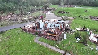 5272024 Charleston KY Significant tornado damage drone first lightmp4 [upl. by Atiken]