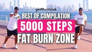 5000 Steps Workout At Home  Fat Burn Walk  2 Mile Walk [upl. by Ekoorb]