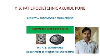 Automobile Wheels and Tyres [upl. by Ball347]