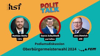 PolitTalk  Podiumsdiskussion Oberbürgermeisterwahl Ilmenau 2024 [upl. by Annaid745]