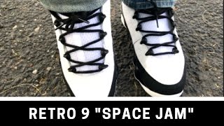 Air Jordan 9 quotSpace Jamquot on Feet [upl. by Deana]