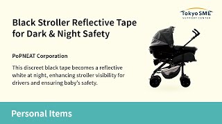 Black Stroller Reflective Tape for Dark amp Night Safety  PoPNEAT Corporation [upl. by Aikemehs]