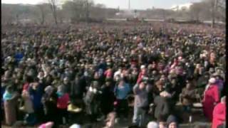 Massive Crowds Welcome New US President [upl. by Ainadi]