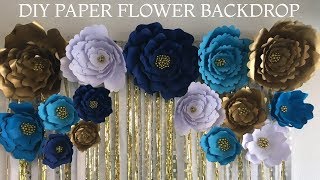 Paper Flower Backdrop with FREE TEMPLATES  Budget Friendly backdrop [upl. by Bandler44]