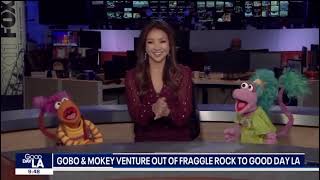 Gobo and Mokey Fraggle on Good Day LA 32524 [upl. by Auqinom]