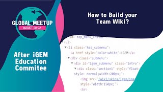 How to Build your Team Wiki iGEM Global Meetup [upl. by Dviad]