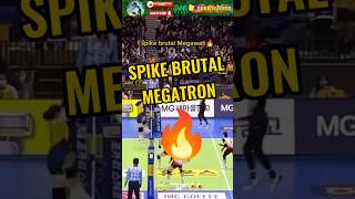 SPIKE BRUTAL MEGATRON🔥🔥redspark volleyball megawatihangestri sports proliga shorts pinkspider [upl. by Llemar]