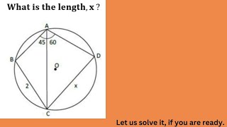 WHAT IS THE LENGTH X FROM THE GIVEN FIGURE MATHS OLYMPIAD [upl. by Eerdua]