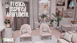 French Inspired Apt  The Sims 4 Speed Build with CC [upl. by Licko]