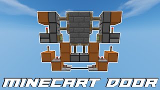 Compact Minecart Door English Minecraft Redstone Tutorial [upl. by Cordalia176]