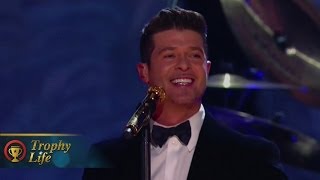 Robin Thicke Performs quotBlurred Linesquot With Chicago at The GRAMMYs 2014 [upl. by Ellennaj981]