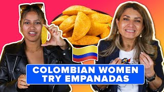 Colombian Women Try Each Others Empanadas [upl. by Auqined]