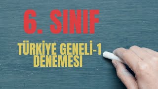 6 SINIF TÜRKİYE GENELİ DENEME1 MATEMATİK ÇÖZÜMLERİ ÇALIŞKAN YAYINLARI türkiyegenelideneme [upl. by Senhauser]