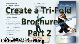 Microsoft Word  Make Brochures with Microsoft Word 2010  Part 2 [upl. by Pattie]