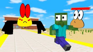 Minecraft Mobs  POU RUN  Minecraft Animation [upl. by Proudlove]