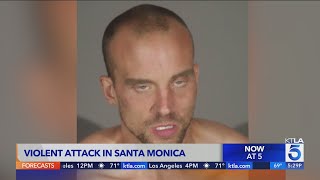 Homeless man arrested for violent attack at Santa Monica Beach [upl. by Nylodnarb]