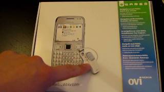 Nokia E72 White Edition Unboxing [upl. by Ahsinal433]