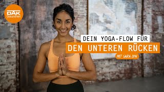 YogaFlow für den unteren Rücken  yogamitsaralyn  DAKGesundheit [upl. by Franklyn]