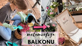 ARANŻACJA MAŁEGO BALKONU W BLOKU 🌿 [upl. by Nnaillij]