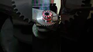 Induction Hardening Process  Duplex Chain Sprocket Induction Hardening to 4045 HRC [upl. by Airetal]